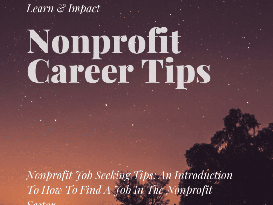 Nonprofit Job Seeking Tips: An Introduction To How To Find A Job In The Nonprofit Sector words over image of the sky